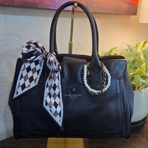 Marc Jacobs Empire City Tote w/ Twilly & bag charm.